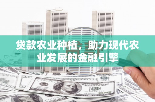 马村贷款农业种植，助力现代农业发展的金融引擎