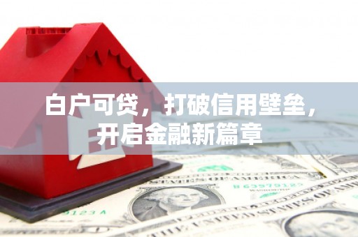 马村白户可贷，打破信用壁垒，开启金融新篇章