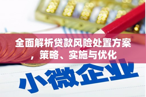 马村全面解析贷款风险处置方案，策略、实施与优化