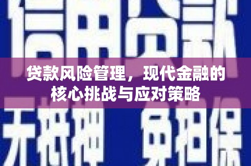 马村贷款风险管理，现代金融的核心挑战与应对策略