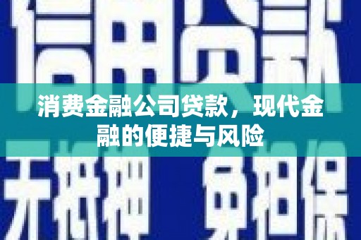马村消费金融公司贷款，现代金融的便捷与风险